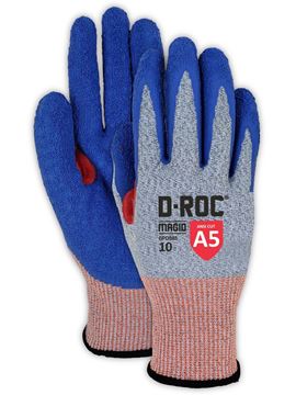 Picture of Magid® D-ROC® 13-Gauge Non-Marring Crinkle Latex Coated Cut Resistant Work Glove - Cut Level A5