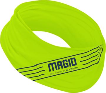 Picture of Magid Cool Powered by Mission D0S05150 Hi-Vis Lime Yellow Cooling Neck Gaiter and Face Cover